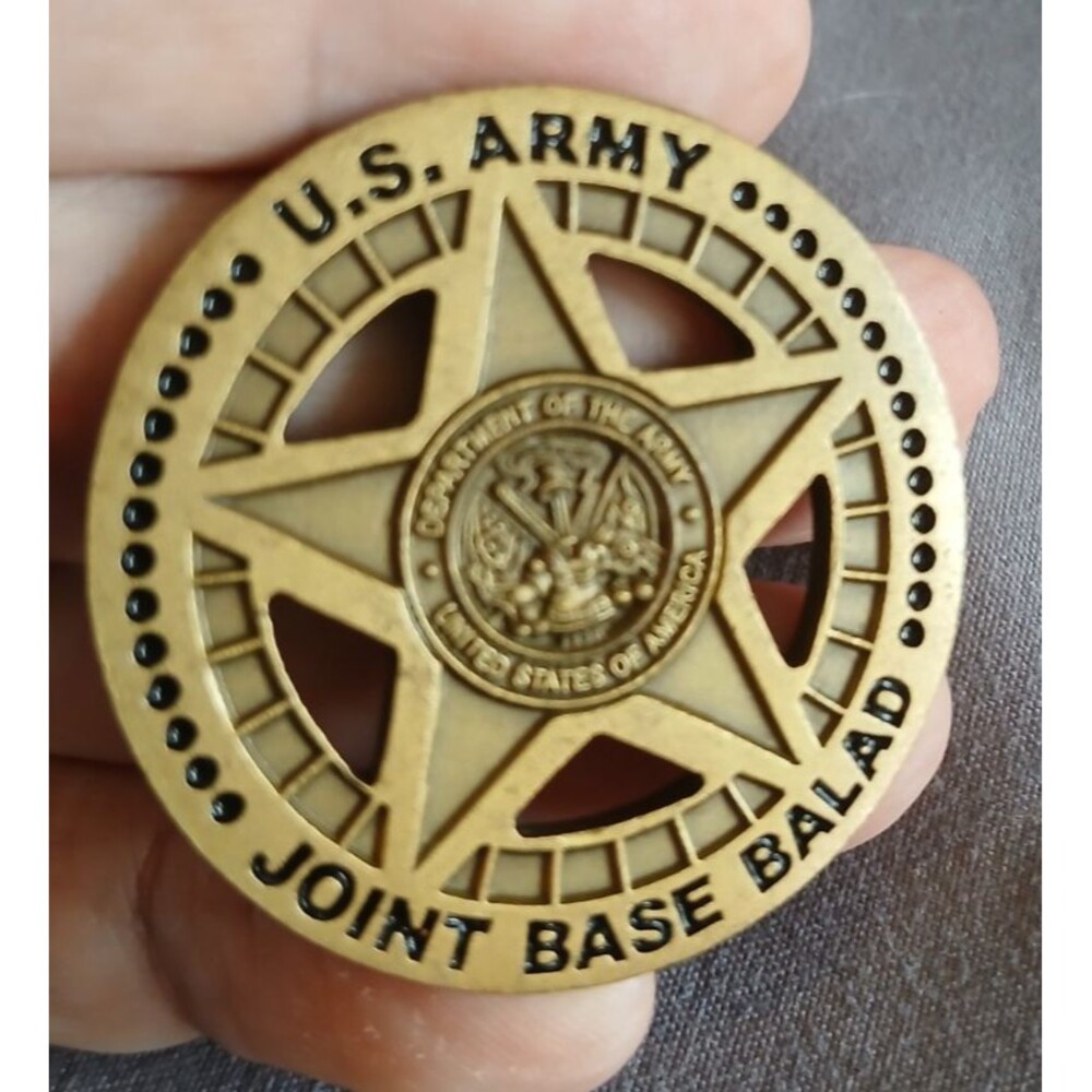 US Army Joint Base Balad Iraq Challenge Coin Cutout Star Military OIF